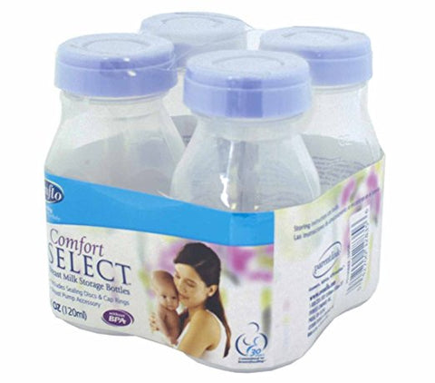 Evenflo Comfort Select Breast Milk Storage Bottles, 4oz