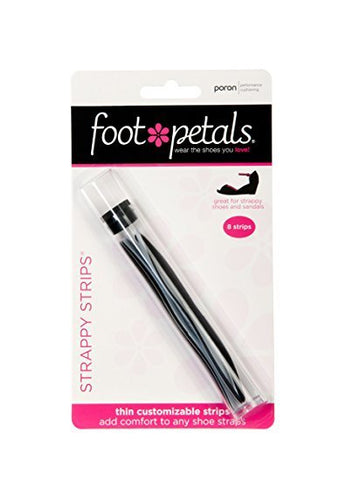 Foot Petals Strappy Strips-Black-SHW/SHG/MT