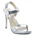 Pierre Dumas Sexy-12 Women Open Toe Ankle Strap High Heel Shoe Silver-SHW
