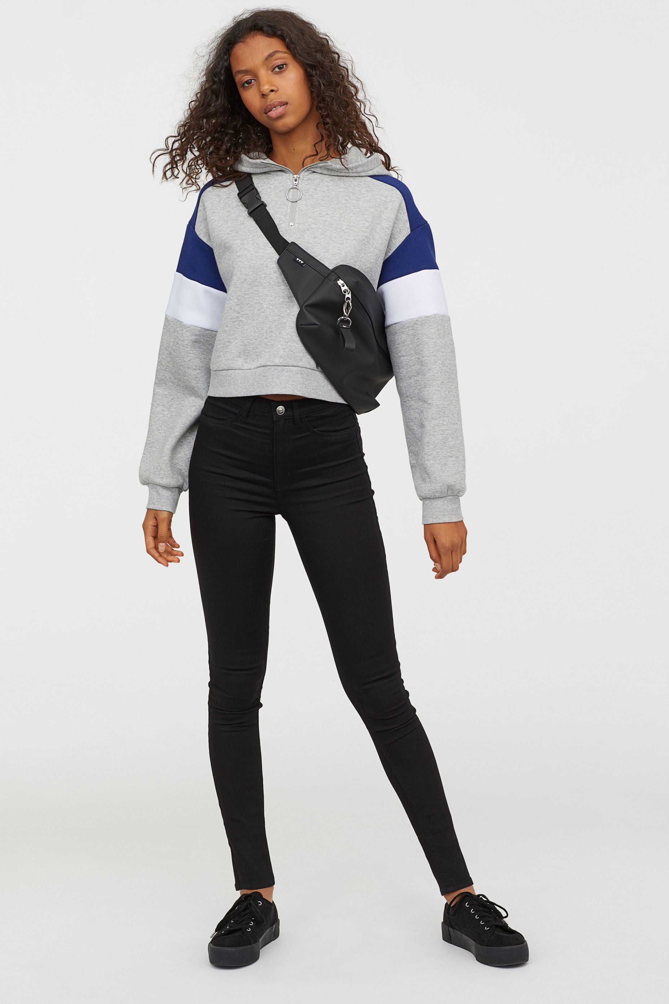 H&M 1747/1 Women Super Skinny High Jeans Black-MT