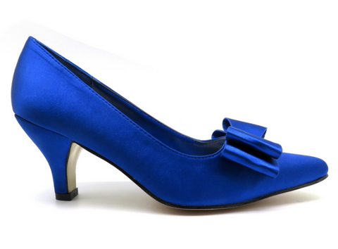 Valenti Franco Rally-7 Women Slip On Pointy Toe Heel Shoe Royal Blue-SHG