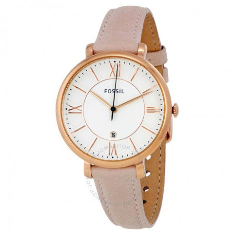 Fossil ES3988 Women Jacqueline White Dial Casual Watch Nude-GL