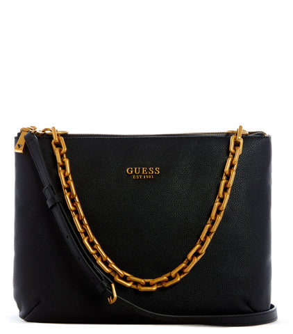 Guess VB840018 Turin Women Triple Compartment Satchel Black