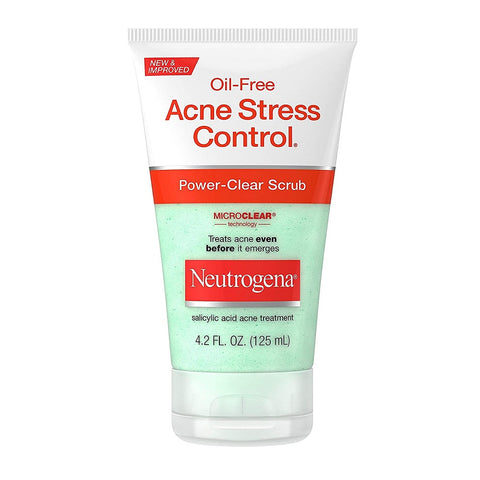 Neutrogena Oil-Free Acne Stress Control Power-Clear Facial Scrub 4.2 FL Oz.