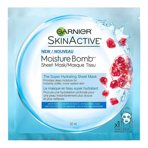 Garnier SkinActive Moisture Bomb Super Hydrating Sheet Mask 1.08 FL OZ