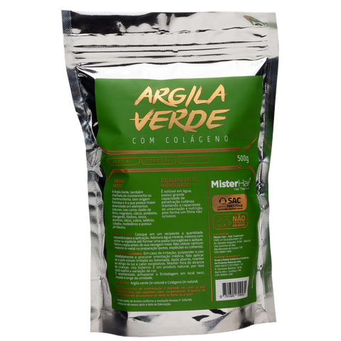 Argila Rosa Mister Hair  Green Clay with Collagen-500g