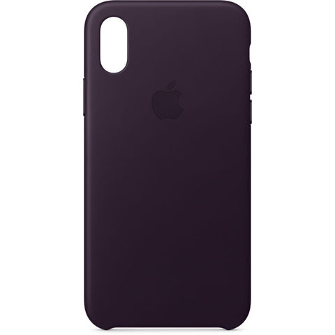 Apple iPhone X Leather Case (Dark Aubergine)