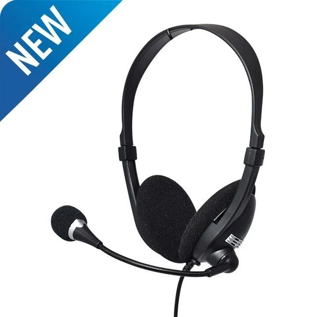 Unno Tekno Headset ACE 5 Stereo USB with Mic Black - HS7205BK