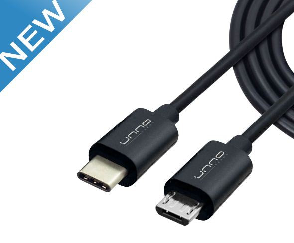 Unno Tekno Cable Type-C To Micro USB 1.5m/5ft Black (CB4058BK)