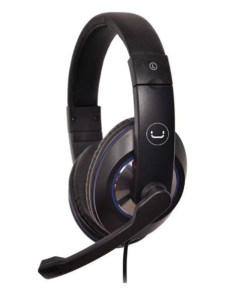 Unno Tekno Headset Ace 12 Steroe 3.5mm With Mic Blue/Black (HS7212BL)
