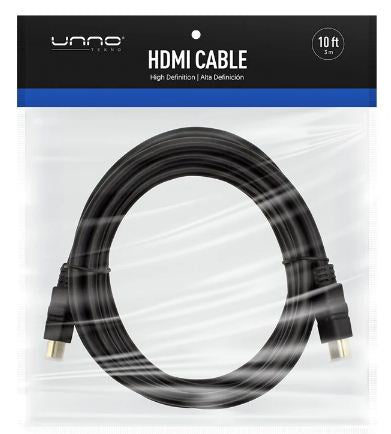 Unno Tekno Cable HDMI 3m/10ft Black