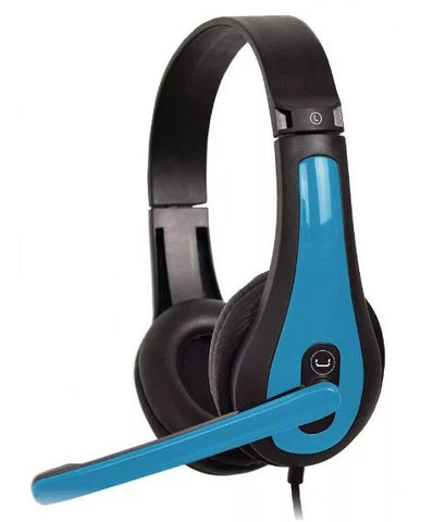 Unno Tekno Headset Ace 7 Steroe 3.5mm With Mic Blue/Black