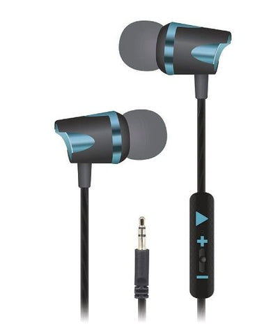 Unno Tekno Earbuds Soulbuds 3.5mm With Mic Blue