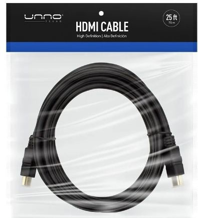 Unno Tekno Cable HDMI 7.5m/25ft Black (CB4125BK)