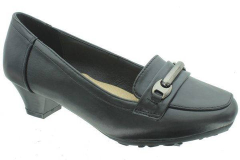 Pierre Dumas Delight-W-3 Women Small Heel Black Shoe-SHG
