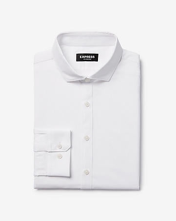 Express 00302144 Men 1MX Extra Slim Long Sleeve Shirt White-GL