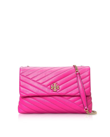 Tory Burch 58465 Women Kira Chevron Convertible Shoulder Bag Crazy Pink-GL