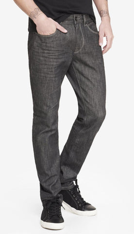 Express Men 4924 Alec Super Skinny Fit Gray Denim Jeans-MT