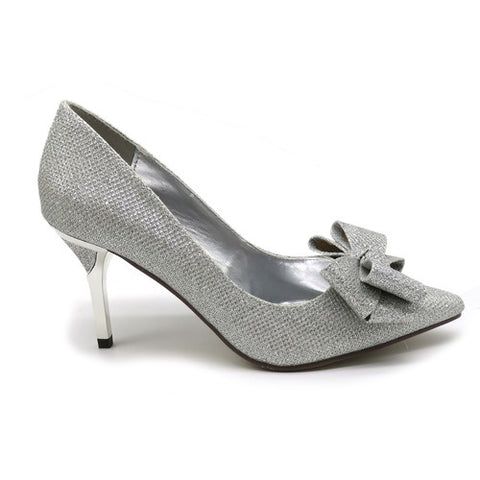 Pierre Dumas Denis-7 Women Pointy Heel Silver-MT