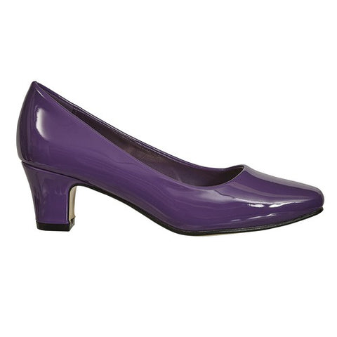 Pierre Dumas Moda-9 Women Slip On Curved Front Small Heel Shoe Purple-SHW