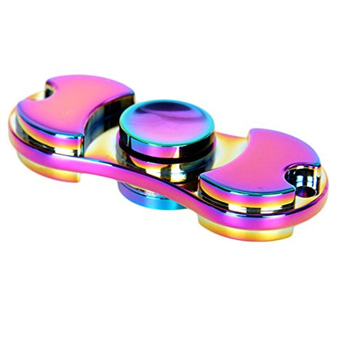 Fidget Spinner Rainbow Color 2 Sides Metal