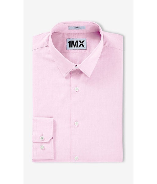 Express 5236 Men Fitted Longsleeve Shirt Pink-GL