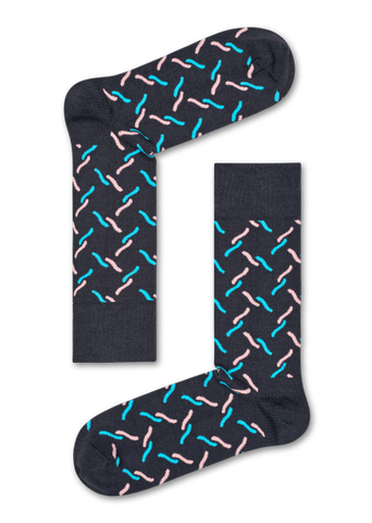 Happy Socks Unisex Fence Sock Grey Multi-GL/SHG