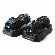 NordicTrack Select-A-Weight 55LB Adjustable Dumbbells with fitted Storage Tray, Sold as Pair