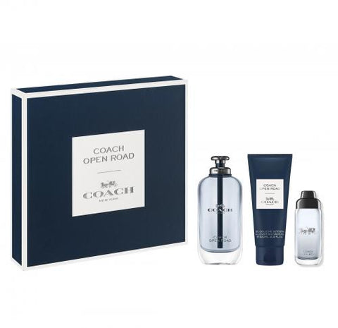 Coach Open Road 3 Pcs set EDT+ 0.5 EDT Spray + 3.3 Shower Gel.