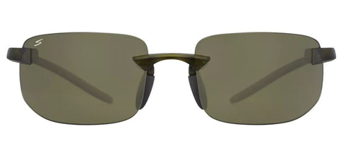 Serengeti SS552003 Men Lupton Small Rubberized Polarized Sunglasses Matte Khaki Green