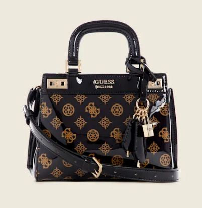 Guess PG787076 Women Katey Mini Satchel Mocha Logo