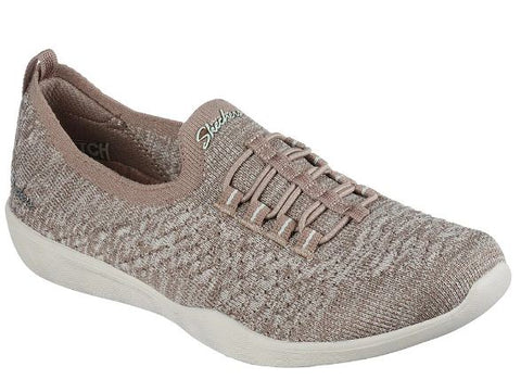 Skechers 100176/TPE Women Active Newbury Get Seen Sneaker Taupe