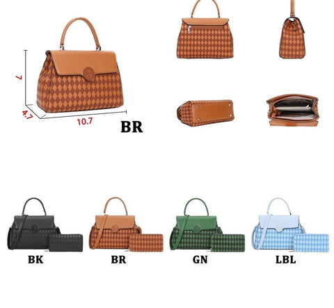Classic Fashion Women's Handbag with Wallet - LX9085W