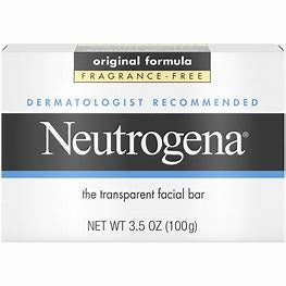 Neutrogena Transparent Facial Soap, Original Formula, Fragrance Free - 3.5 Oz