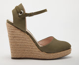 Schutz S01599 0040 Women Wedge Sandal Aspen Green-GL