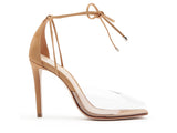 Schutz Mel Ynda Women Peep Toe High Heel Shoe Honey Beige-GL