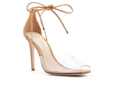 Schutz Mel Ynda Women Peep Toe High Heel Shoe Honey Beige-GL