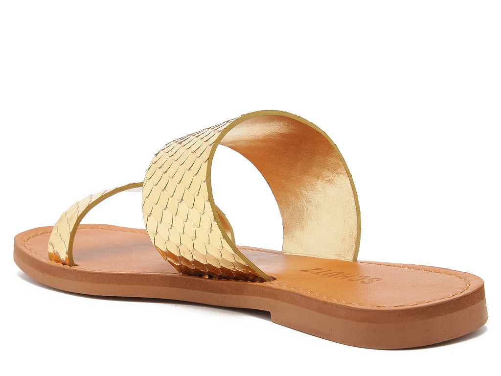 Schutz S20889 0003 Women Loafer Slipper Gold-GL