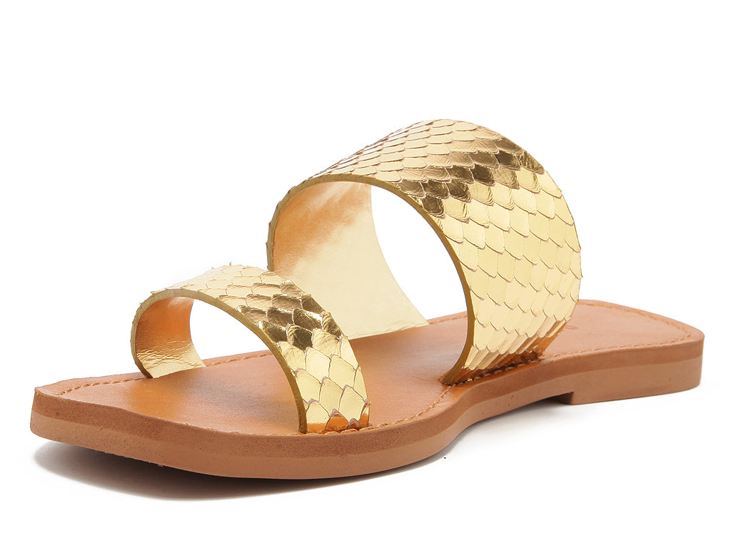 Schutz S20889 0003 Women Loafer Slipper Gold-GL