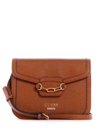 Guess SA810214 Women Kaito Flap Crossbody Cognac