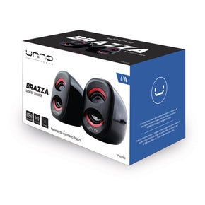 Unno Tekno Brazza USB 2.0 Desktop Speaker (SP9012RD)