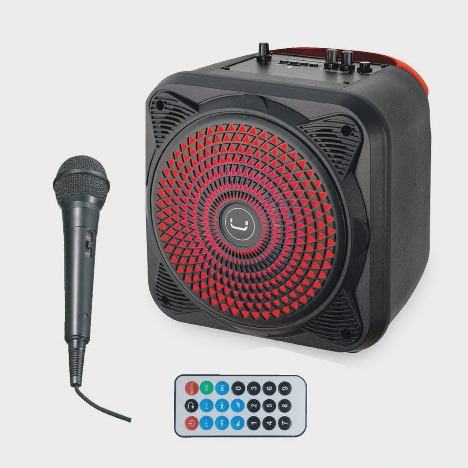 Unno Tekno Beatbox TWS Karaoke Speaker with LED Lights (SP9356BK)