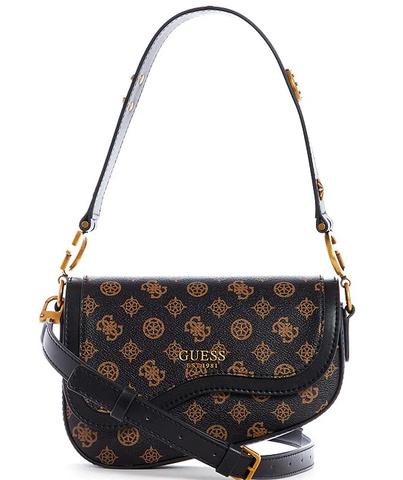 Guess PB837619 Women G Dream Flap Shoulder Bag Mocha Multi