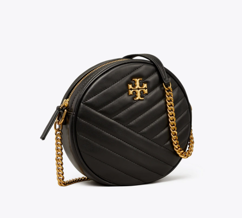 Tory Burch 80975 Women Kira Chevron Circle Bag Black