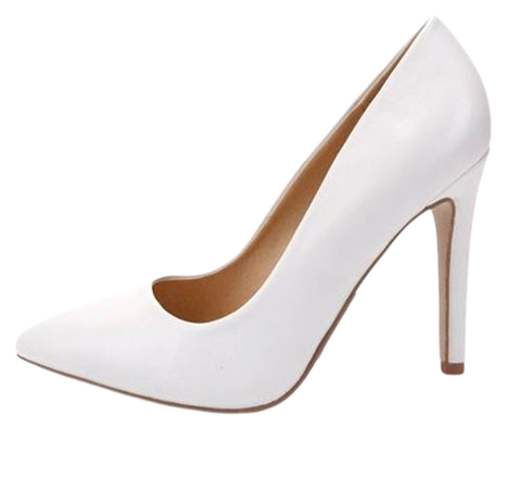 My Delicious Cindy-S Women Pointy Toe High Heel Pump Off White