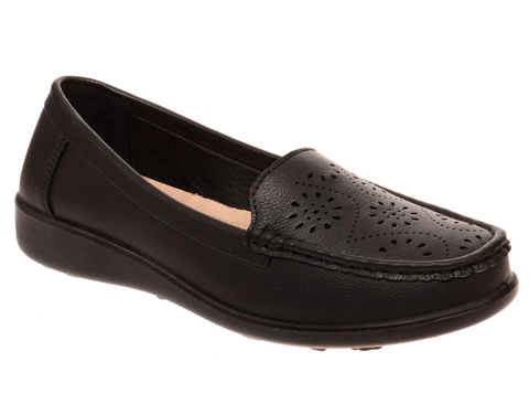 Pierre Dumas Libby-50 Girl's Slip On Loafer Black