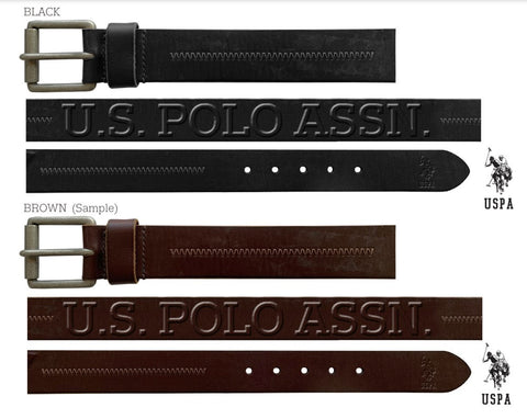 U.S. POLO ASSN USHCOM-52-202 Men Genuine Leather Belt
