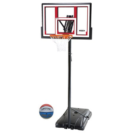 Lifetime 48" 90491 Shatterproof Portable One Hand Height Adjustable Basketball System with Basketball