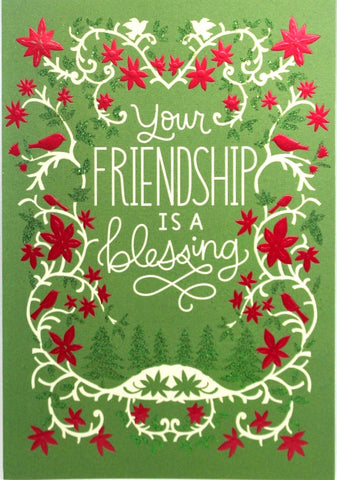 Hallmark Christmas Cards-"Your Friendship Is A Blessing"