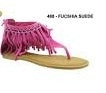 Pierre Dumas Women Lily-21 Stylish Flat Fringe Moccasin Sandals -Fuchsia-MT/SHG